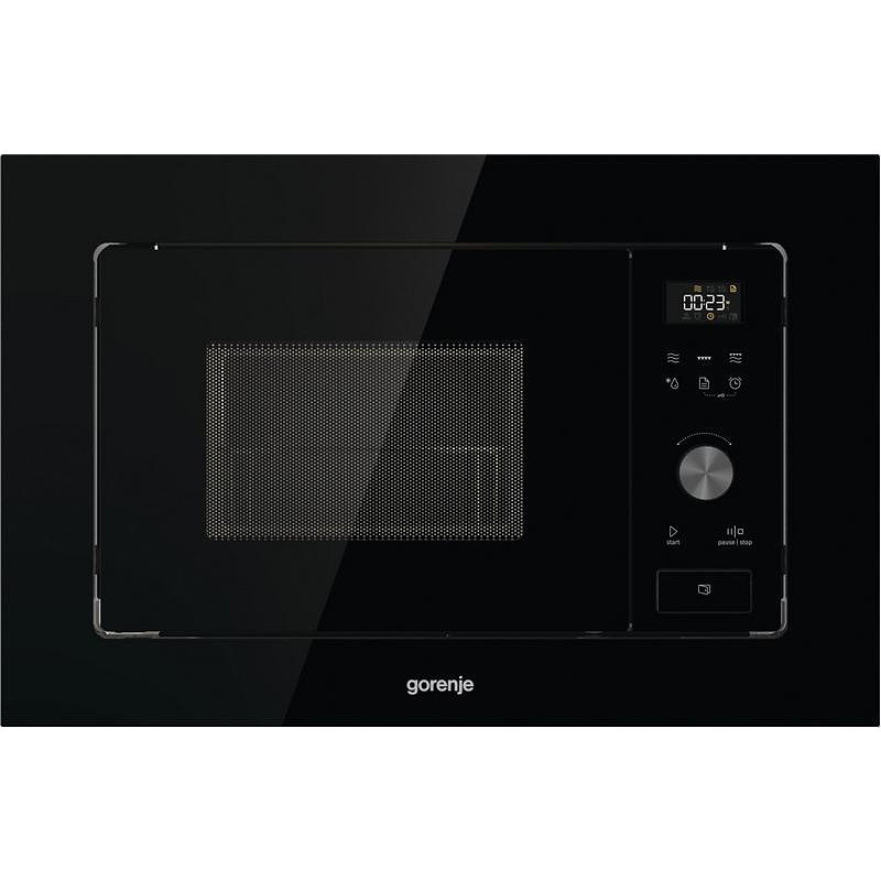 Микровълнова фурна за вграждане Gorenje BM201AG1BG, 20 л, 1000 W, 5 нива, Грил, 15 програми, Размразяване, Touch Screen, Черен