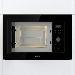 Gorenje BM201AG1BG Built-in Microwave Oven, 20 L, 1000 W, 5 Shelves, Grill, 15 Programs, Defrost, Touch Screen, Black