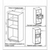 Микровълнова фурна за вграждане Finlux FXMW 20H20TB, 20 л, 700 W, 6 нива, Таймер, Сензорен контрол, Черен/сив