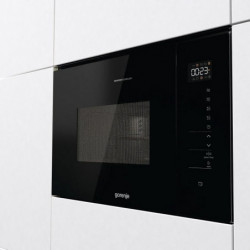 Gorenje BMI251SG3BG Built-in Microwave Oven, 25 L, 1200 W, 5 Shelves, 15 Programs, Grill, Defrost, AquaClean, Black