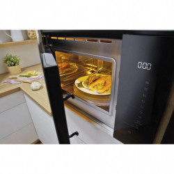 Gorenje BMI251SG3BG Built-in Microwave Oven, 25 L, 1200 W, 5 Shelves, 15 Programs, Grill, Defrost, AquaClean, Black