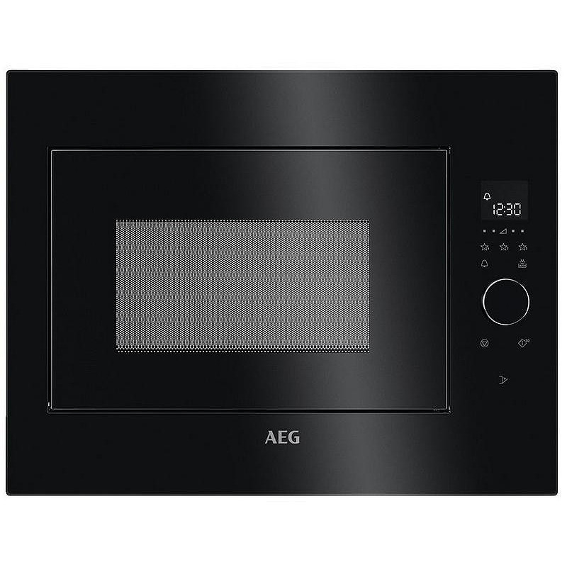 Микровълнова фурна за вграждане AEG MBE2658SEB, 26 л, 900 W, 5 нива, Бърз старт, Автоматични програми за размразяване, Защита от деца, Черен