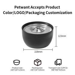 Fаntаnа automatа de apa pentru animale PetWant W8, 1.5W, Filtrare in 4 etape, 35 dB, Negru