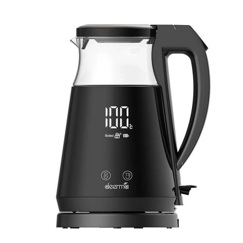 Deerma SH90W Electric Kettle, 1700 W, 1.7 L, Keep Warm, Stainless Steel, Touch Control, LED Display, Black