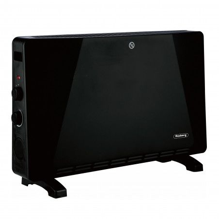 Rosberg R51974E Underfloor Convector Heater, 2500W, 3 Settings, Thermostat, Auto Shut-off, Black