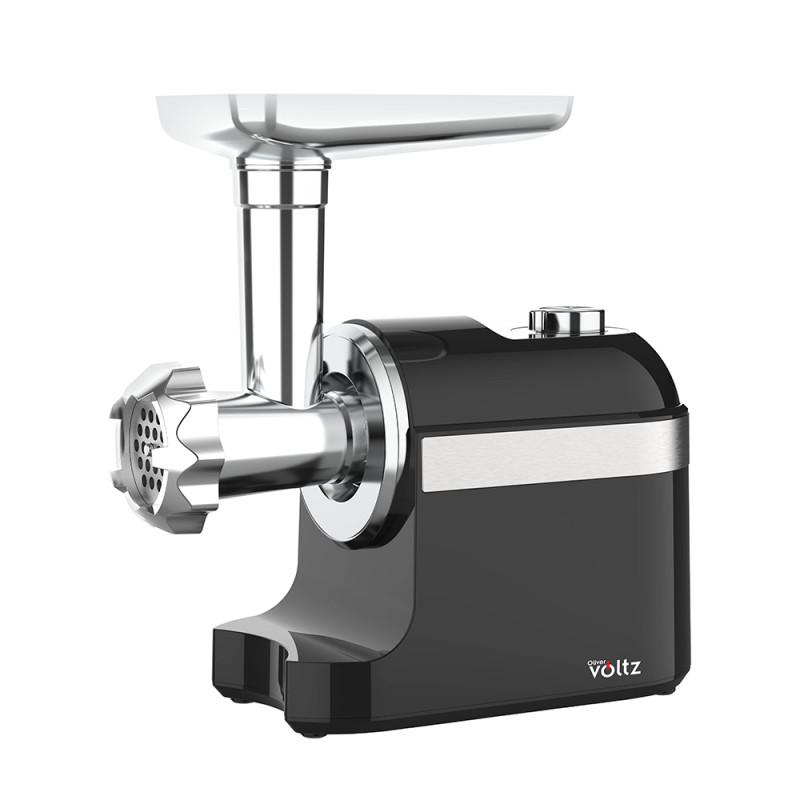 Oliver Voltz OV51991F Meat Grinder with Tomato Attachment, 600/1800W, Sausage Making Accessory, Black