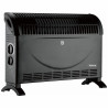 Rosberg R51974AT Fan Heater, 2000W, 3 Settings, Thermostat, Black