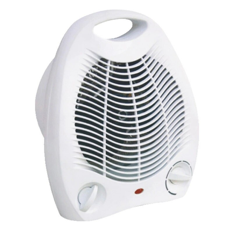 Rosberg R51970G Fan Heater, 2000W, 3 Settings, Thermostat, Cool Air, White