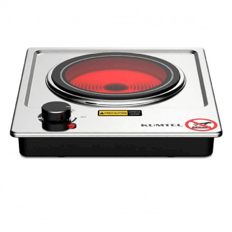 Kumtel HCB-1001 Built-in Electric Stove, 1200 W, Temperature Control, Overheat Protection, Ceramic, Stainless Steel