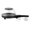 Kumtel HMP-03 Electric Skillet with Lid, 1200W, Non-stick Coating, Measuring Cup, Black