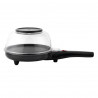 Kumtel HMP-03 Electric Skillet with Lid, 1200W, Non-stick Coating, Measuring Cup, Black
