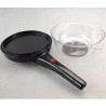 Kumtel HMP-03 Electric Skillet with Lid, 1200W, Non-stick Coating, Measuring Cup, Black
