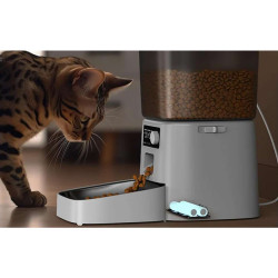 Oneisall PFD001 Pro Automatic Pet Food Dispenser, 1.2 kg, Up to 6 Meals a Day, 36 Servings, Intuitive Controls, BPA-Free, White