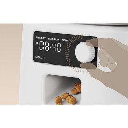 Oneisall PFD001 Pro Automatic Pet Food Dispenser, 1.2 kg, Up to 6 Meals a Day, 36 Servings, Intuitive Controls, BPA-Free, White