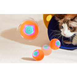 Rojeco RWJ-12 Interactive Cat Toy, 16,000 RPM, 3 Modes, LED Lighting, Orange