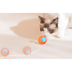 Rojeco RWJ-12 Interactive Cat Toy, 16,000 RPM, 3 Modes, LED Lighting, Orange