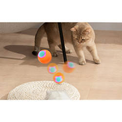 Rojeco RWJ-12 Interactive Cat Toy, 16,000 RPM, 3 Modes, LED Lighting, Orange