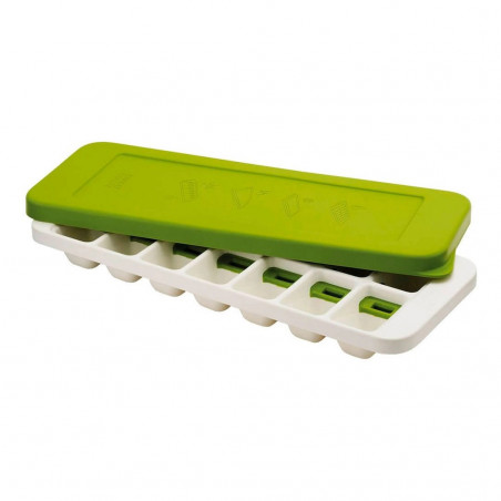 Joseph Joseph 20018 Ice Cube Tray, 14 Cubes, Easy Release, BPA-Free, White/Green