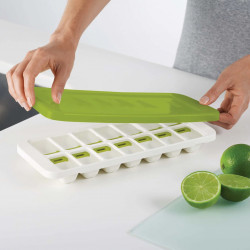 Joseph Joseph 20018 Ice Cube Tray, 14 Cubes, Easy Release, BPA-Free, White/Green