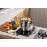 Oala pentru gatit la aburi Klausberg KB 7735, 24 cm, 5 L, 4 piese, Inductie, Inox/Aur roz