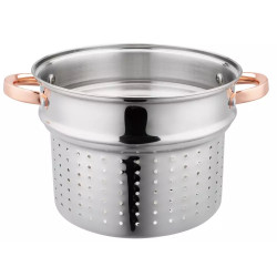 Klausberg KB 7739 Spaghetti Pot, 24 cm, 7 L, 3-piece set, Induction, Silver/Rose Gold