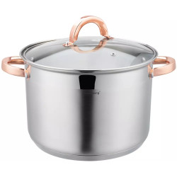Klausberg KB 7739 Spaghetti Pot, 24 cm, 7 L, 3-piece set, Induction, Silver/Rose Gold