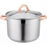 Klausberg KB 7739 Spaghetti Pot, 24 cm, 7 L, 3-piece set, Induction, Silver/Rose Gold