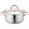 Klausberg KB 7727 Steamer, 18 cm, 2.5 liters, 5-piece set, Induction, Stainless Steel/Rose Gold