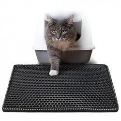 Catmat Cat Litter Tray Mat, 40x50 cm, Waterproof, Odor-Resistant, EVA, Gray