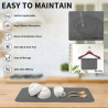 Drainify Absorbent Kitchen Mat, 40x60 cm, Multifunctional, Easy to Clean, Diatomite, Dark Gray