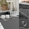 Drainify Absorbent Kitchen Mat, 40x60 cm, Multifunctional, Easy to Clean, Diatomite, Dark Gray