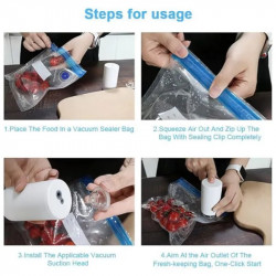 Home&Marker Quickseal Vacuum Sealer, Multifunctional, Portable, White