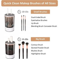 Vivva Brushnista Professional Makeup Brush Cleaner, 2-in-1, Compact Design, USB, White