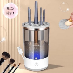 Vivva Brushnista Professional Makeup Brush Cleaner, 2-in-1, Compact Design, USB, White