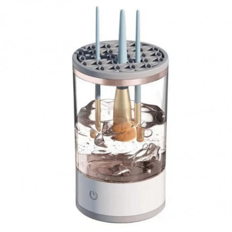 Vivva Brushnista Professional Makeup Brush Cleaner, 2-in-1, Compact Design, USB, White