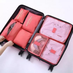 Home & Marker Packerpro 6-in-1 Storage and Travel Bags, Waterproof, Pink