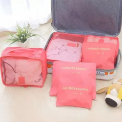 Home & Marker Packerpro 6-in-1 Storage and Travel Bags, Waterproof, Pink