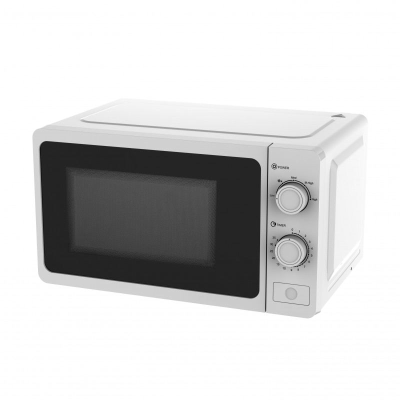 Oliver Voltz OV51443B Microwave Oven, 700W, 20 L, 5 Power Levels, Timer, Defrost, White