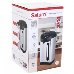 Elektromos termosz Saturn ST-EK0035750W, 4 l, Forgatható talp, Hővédelem víz nélkül, Inox