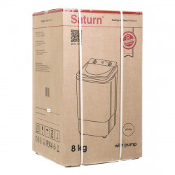 Masina de spalat semiautomata Saturn ST-WM0615, Clasa G, 8 kg, 350W, 2 programe, Timer, Albastru/Alb