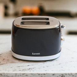 Laretti LR-EC2355 Toaster, 850W, Defrost, Reheat, 6 Settings, Crumb Tray, Black/Stainless Steel