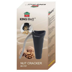 Spargator de nuci Kinghoff KH 1737, Pentru diferite dimensiuni, Maner confortabil, Negru