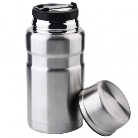 Kinghoff KH 1458 Food Thermos, 0.75 L, Double-Walled, Vacuum-Insulated, Keeps Food Warm for Up to 12 Hours, Stainless Steel