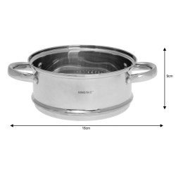 Kinghoff KH 1533 gőzölő tartozék, 18 cm, univerzális, Inox