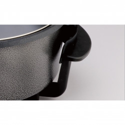 Rosberg R51010B Electric Pizza Pan, 1500W, 32 cm, Temperature Control, Non-stick Coating, Gray