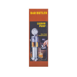 PARTYPUMP Beverage Dispenser, 900 ml, Measurement Markings, Easy to Clean, Stainless Steel