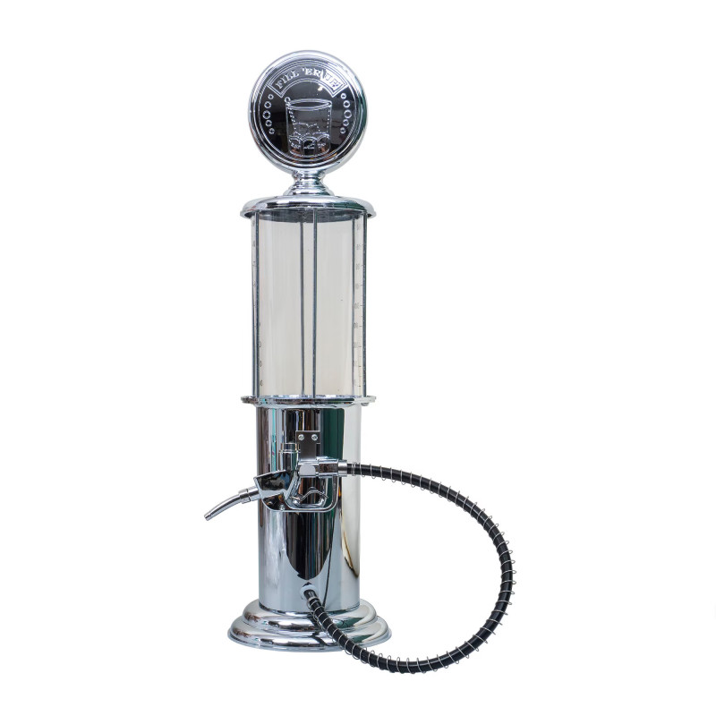 PARTYPUMP Beverage Dispenser, 900 ml, Measurement Markings, Easy to Clean, Stainless Steel