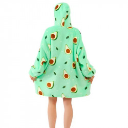 A hoodie and blanket in one: HOODZIE, One Size Fits All, Thick Fabric, Multicolor