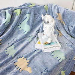 LUMINOVA Glow-in-the-Dark Blanket, 150 x 100 cm, Plush, Polyester, Multicolor