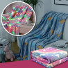 LUMINOVA Glow-in-the-Dark Blanket, 150 x 100 cm, Plush, Polyester, Multicolor